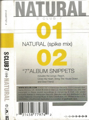 US Cassette (Back)
